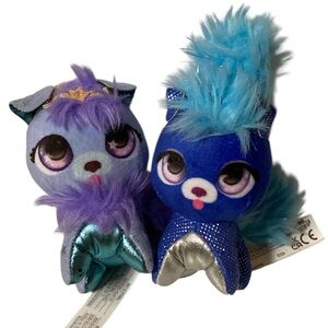 Spin Master Present Pets Dogs Plush Lot Of 2 Mini Stuffed Animal Micro Toys 3”